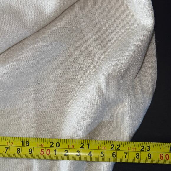 St. John Size 16 Women's Wool/Rayon White Dress Draped Neck Sleeveless - Picture 4 of 7